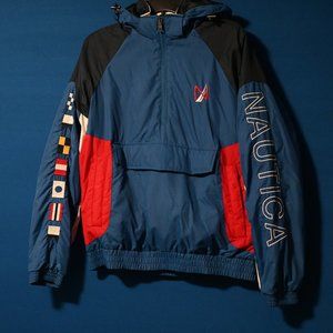 Nautica Tricolor Coat (Blue, Red and White)